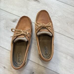 Sperry Tan Leather Loafers for Women